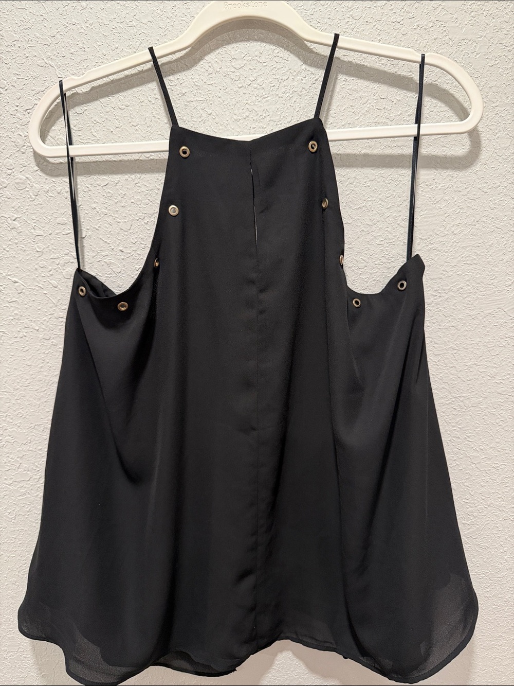 Missguided Black Eyelet Detail Spaghetti Strap Cami